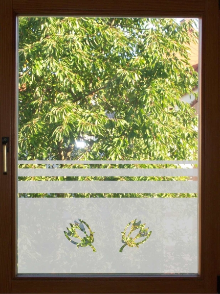 Fensterfolie, Sichtschutzfolie, Milchglasfolie, Glasdekorfolie,  Rosen Nr. 672/ 65 cm Hoch