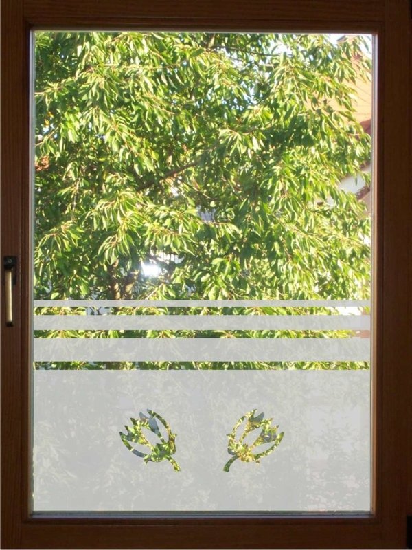 Fensterfolie Sichtschutzfolie Rosen 65 cm Hoch (Nr. 672)