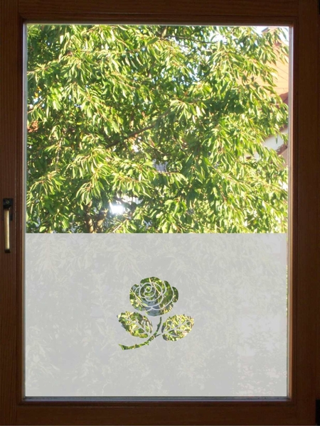 Fensterfolie, Sichtschutzfolie, Milchglasfolie, Glasdekorfolie, Rose Nr. 670/ 65 cm Hoch