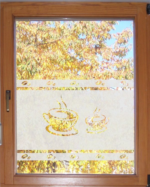 Fensterfolie, Sichtschutzfolie, Milchglasfolie, Glasdekorfolie, Aufkleber Küchenfenster / Motiv 141