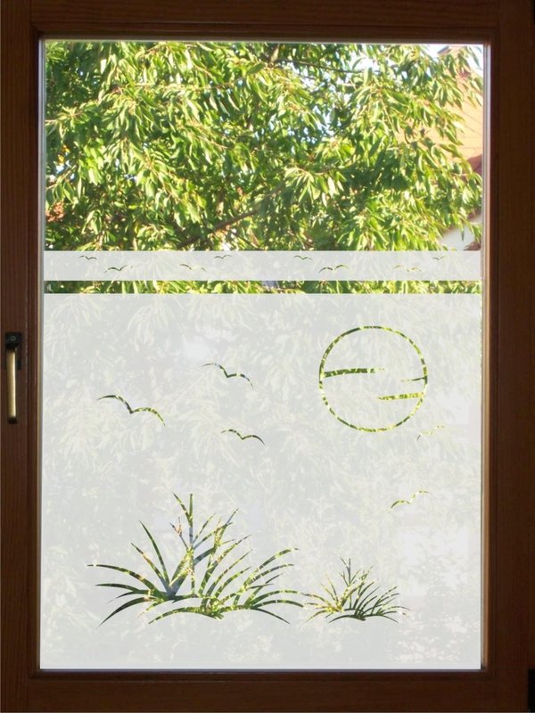 Fensterfolie, Sichtschutzfolie, Milchglasfolie, Glasdekorfolie, Aufkleber  / Motiv GD37 - 50cm hoch