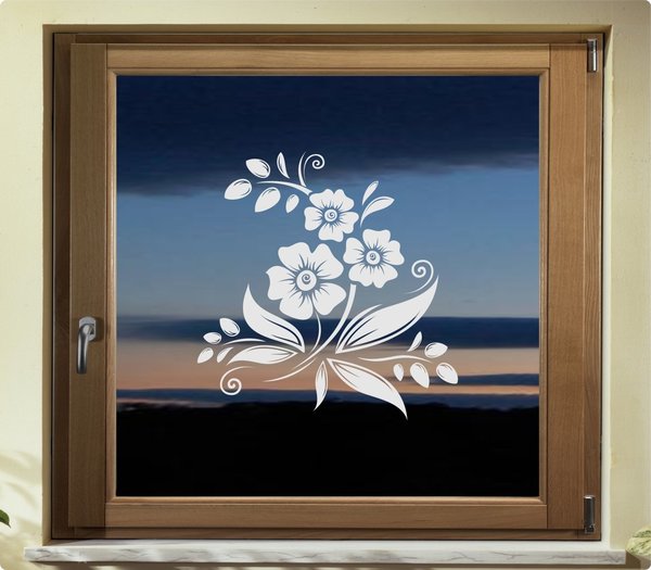 Fenster Aufkleber Glasdekor Blumenornament / Motiv  GDF42